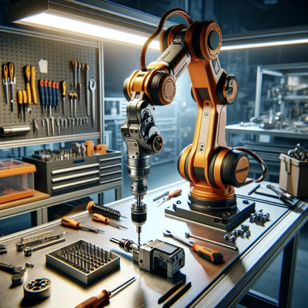 Retrofitting hand tools for robots in small factories